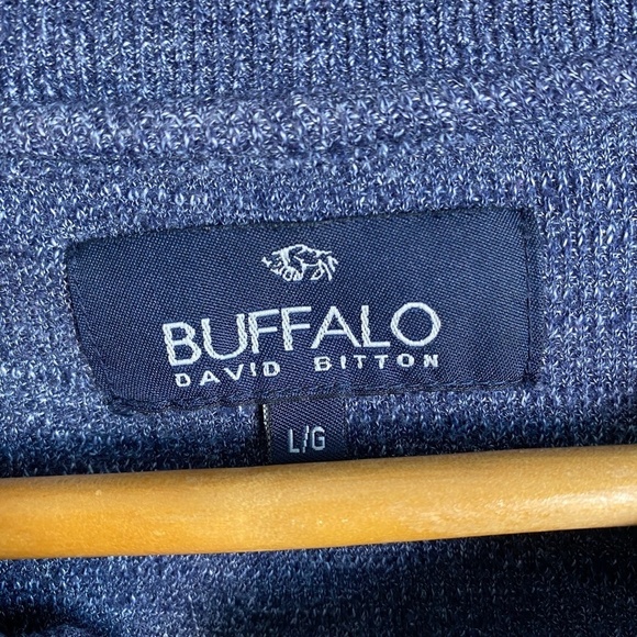Buffalo David Bitton Men's‎ Blue Long Sleeve Medium Weight Henley T-Shirt Large - Picture 2 of 13